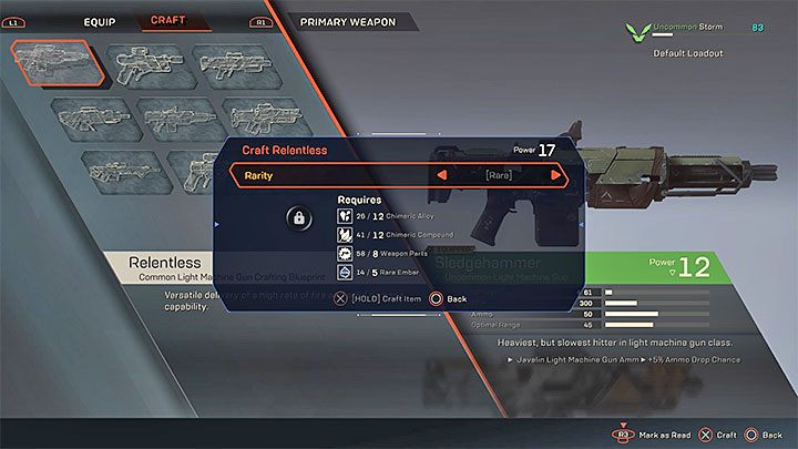 Как создать новое оружие в Anthem?