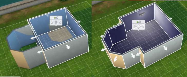 sims 4 объединение комнат